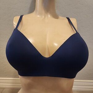 Victorias Secret No Wire Bra 36D Navy Blue Wireless Lined